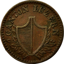 Coin, SWISS CANTONS, LUZERN, Rappen, 1845, AU(50-53), Copper, KM:119