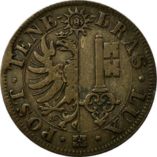 Coin, SWISS CANTONS, GENEVA, 10 Centimes, 1844, Genève, AU(50-53), Billon