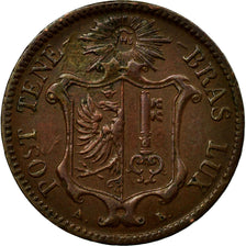 Coin, SWISS CANTONS, GENEVA, Centime, 1847, Genève, VF(20-25), Copper, KM:132