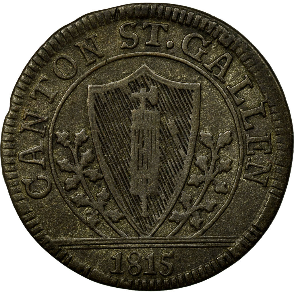 Coin, SWISS CANTONS, SAINT GALL, Batzen, 1815, EF(40-45), Billon, KM:110