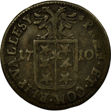 Coin, SWISS CANTONS, SITTEN, Batzen, 1710, VF(20-25), Billon, KM:27