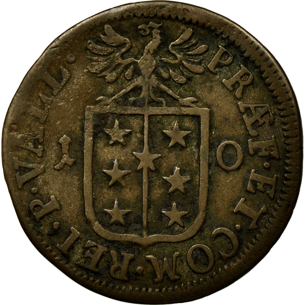 Coin, SWISS CANTONS, SITTEN, 1/2 Batzen, 1710, VF(30-35), Billon, KM:26