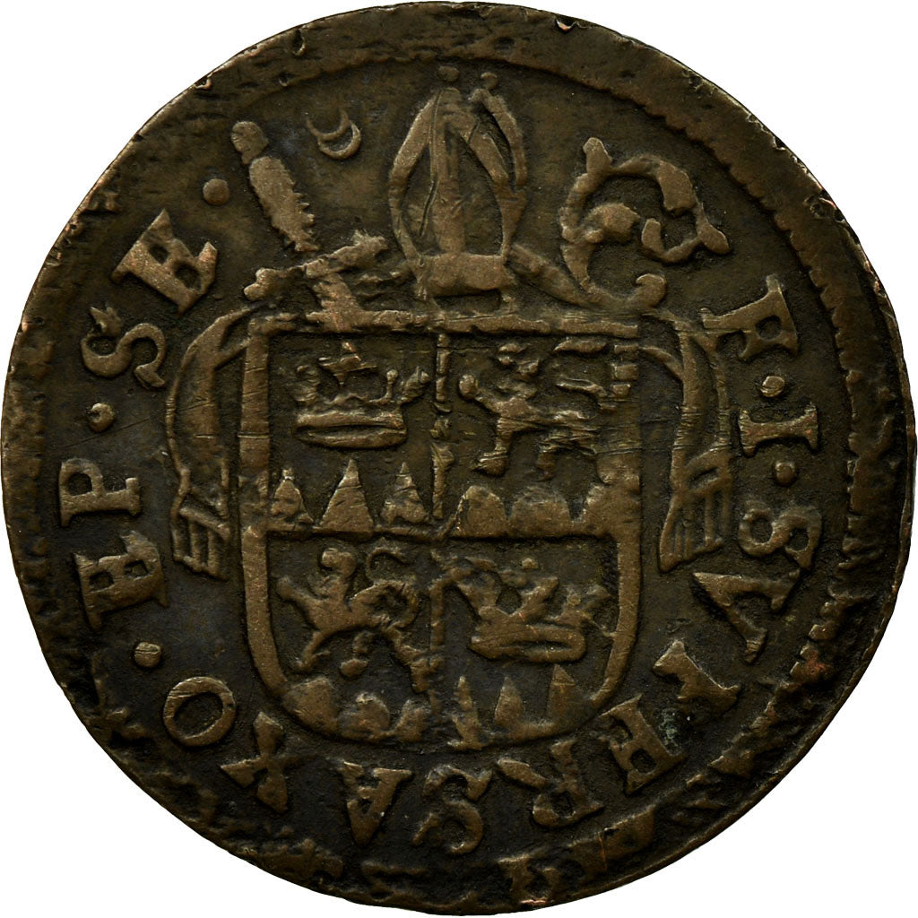 Coin, SWISS CANTONS, SITTEN, 1/2 Batzen, 1721, VF(30-35), Billon, KM:26
