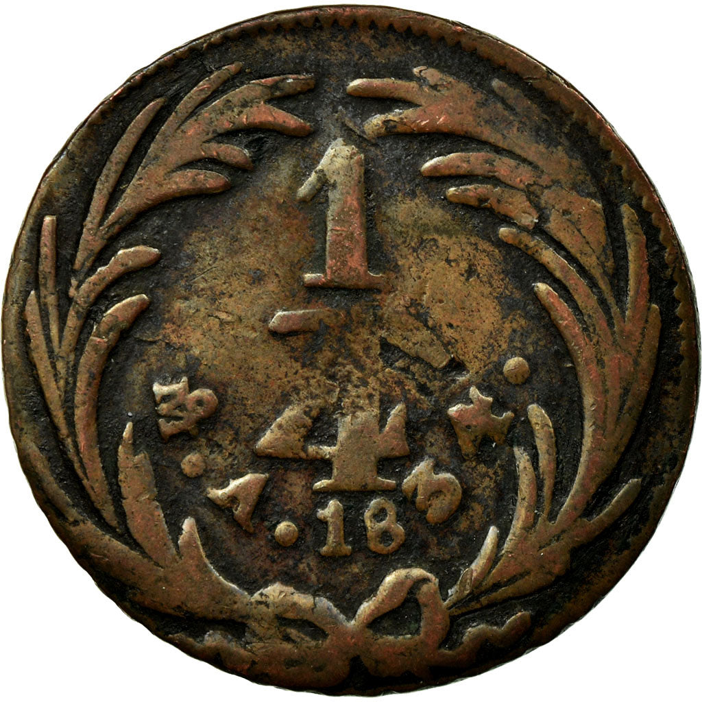 Coin, Mexico, 1/4 Real, Un Quarto/Una Quartilla, 1834, Mexico City, VF(20-25)