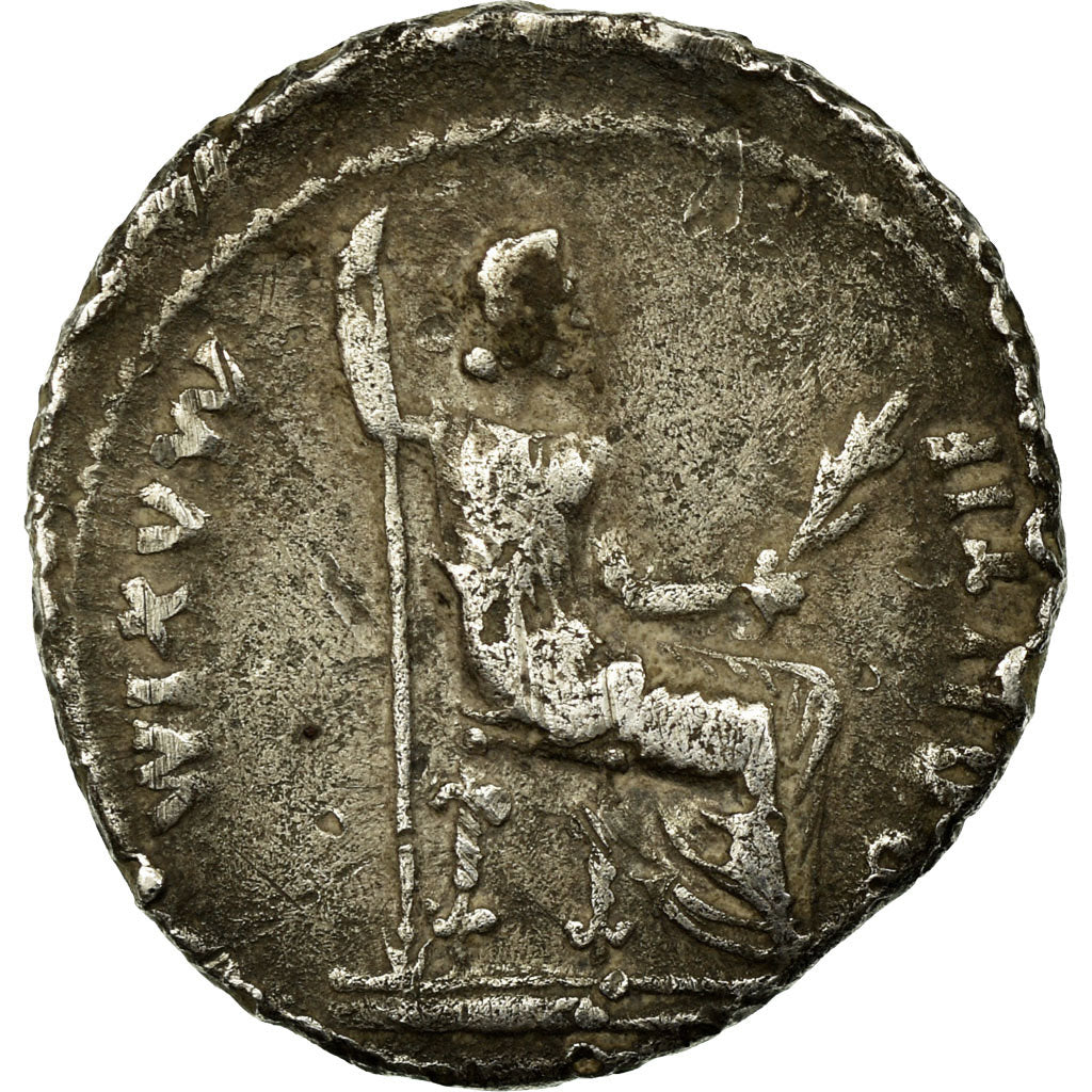 Coin, Tiberius, Denarius, Lyon - Lugdunum, VF(20-25), Silver, RIC:26
