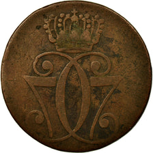 Coin, Denmark, Christian VII, Skilling, 1771, Copenhagen, VF(20-25), Copper