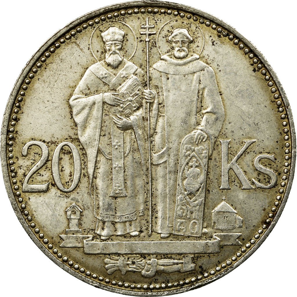 Coin, Slovakia, 20 Korun, 1941, AU(55-58), Silver, KM:7.1