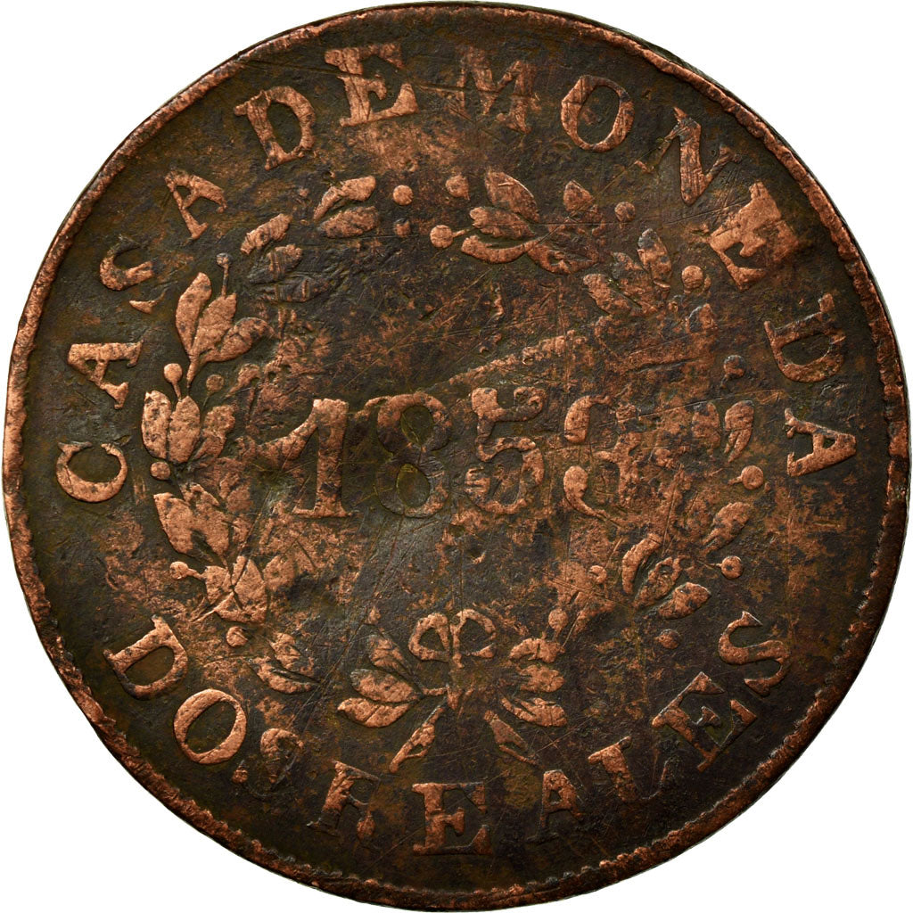Moneta, Argentina, BUENOS AIRES, 2 Reales, 1853, Buenos Aires, F(12-15), Miedź