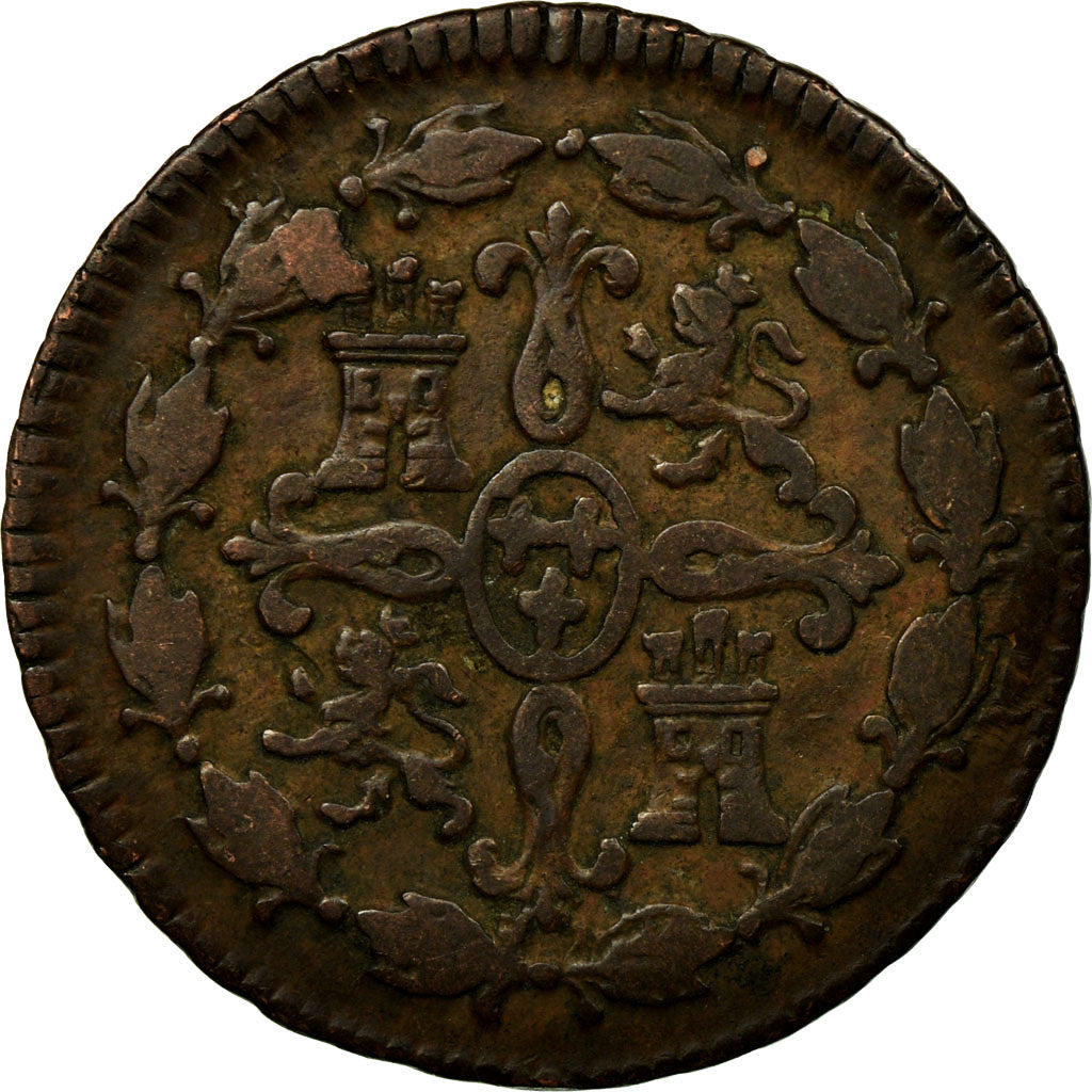 Coin, Spain, Charles III, 4 maravedis, 1788, Segovia, EF(40-45), Copper
