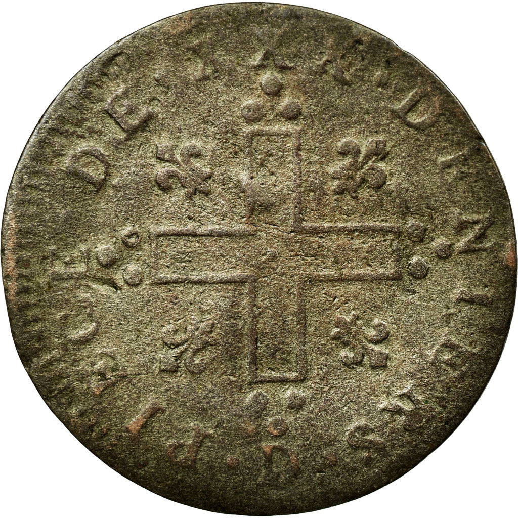 Moeda, França, Louis XIV, XXX Deniers aux 2 L couronnés, 30 Deniers, 1712
