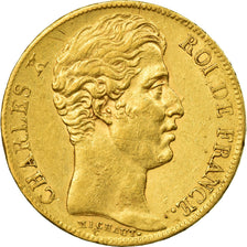 Moneta, Francia, Charles X, 20 Francs, 1827, Paris, BB+, Oro, KM:726.1