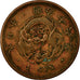 Moneda, Japón, Mutsuhito, Sen, 1877, MBC, Cobre, KM:17.1
