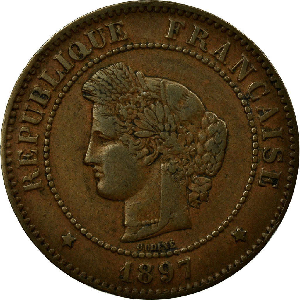 Coin, France, Cérès, 5 Centimes, 1897, Paris, EF(40-45), Bronze, KM:821.1