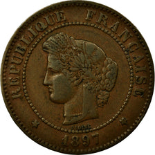 Coin, France, Cérès, 5 Centimes, 1897, Paris, EF(40-45), Bronze, KM:821.1
