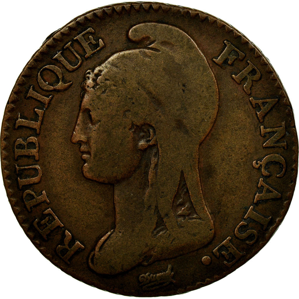 Coin, France, Dupré, 5 Centimes, AN 4, Paris, VF(20-25), Bronze, KM:635.1