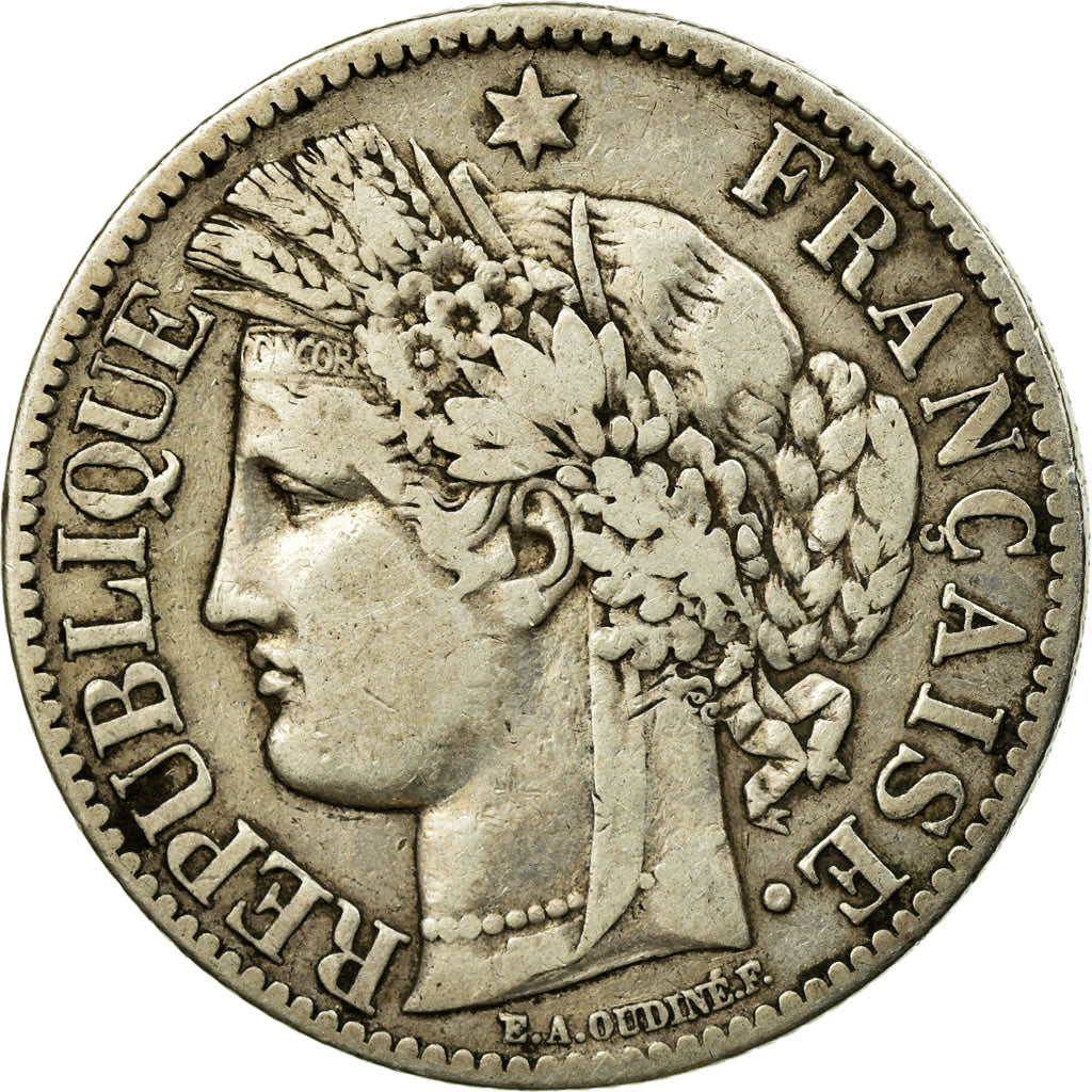 Coin, France, Cérès, 2 Francs, 1887, Paris, VF(30-35), Silver, KM:817.1