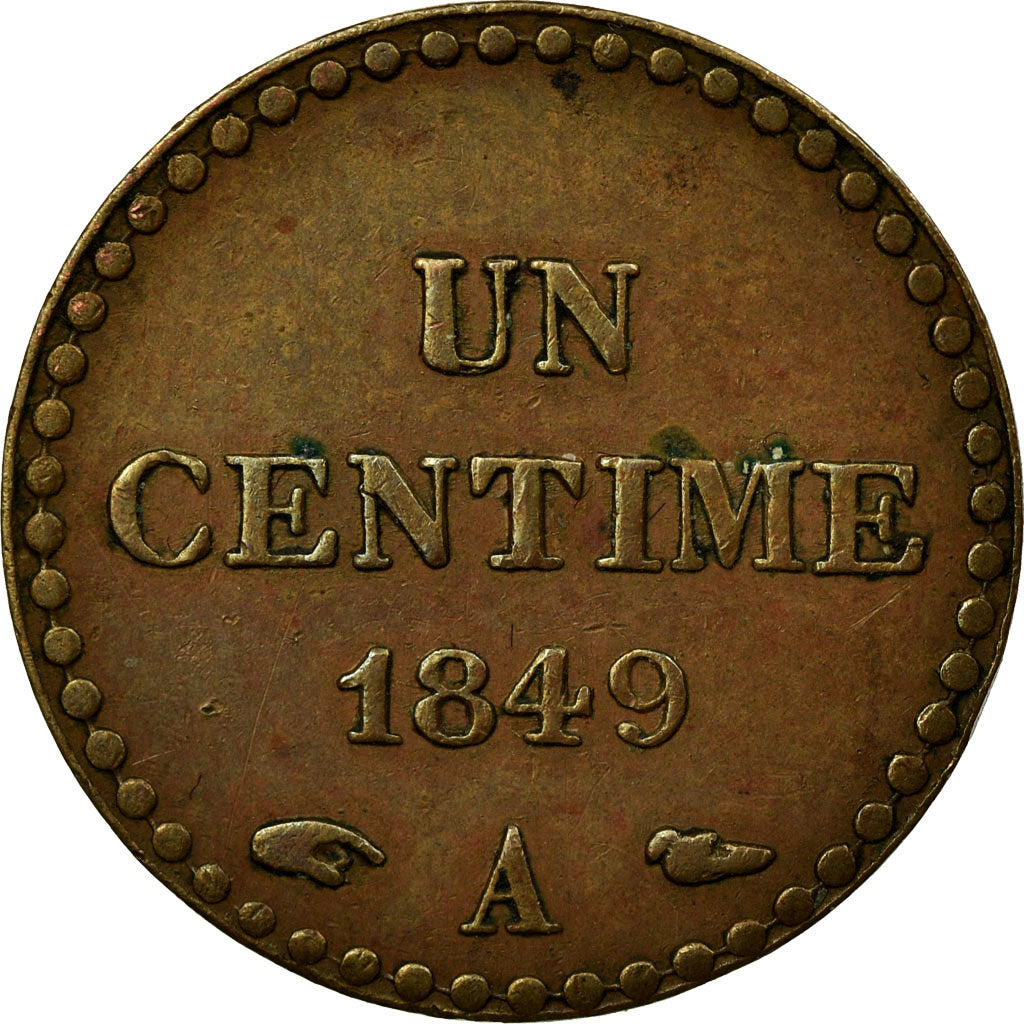 Coin, France, Dupré, Centime, 1849, Paris, AU(50-53), Bronze, KM:754, Le