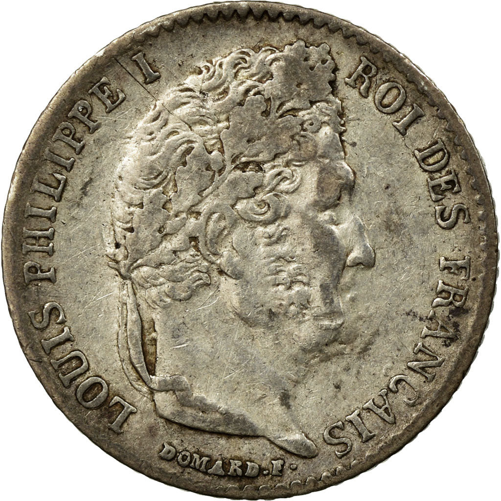 Coin, France, Louis-Philippe, 1/4 Franc, 1838, Paris, VF(20-25), Silver