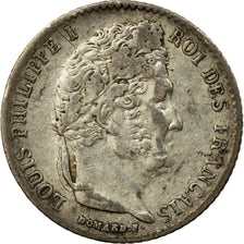 Coin, France, Louis-Philippe, 1/4 Franc, 1838, Paris, VF(20-25), Silver