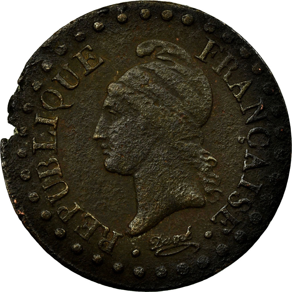 Coin, France, Dupré, Centime, AN 6, Paris, VF(20-25), Bronze, KM:646