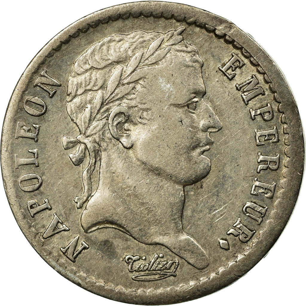 Moeda, França, Napoléon I, 1/2 Franc, 1812, Lille, EF(40-45), Prata