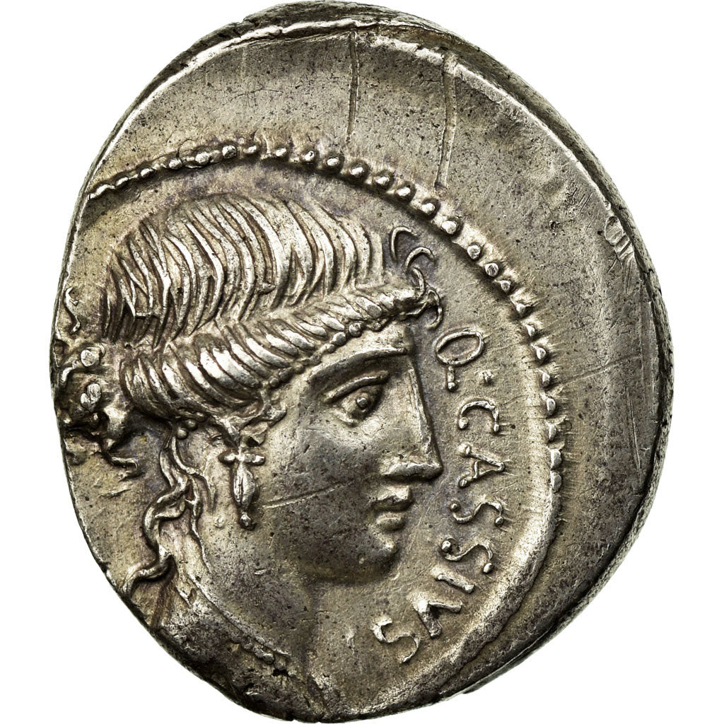 Coin, Cassia, Denarius, 55 BC, Rome, MS(60-62), Silver, Crawford:428/2