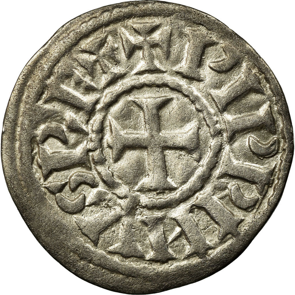 Coin, France, Pépin II d'Aquitaine, Obol, Bourges, Rare, MS(60-62), Silver
