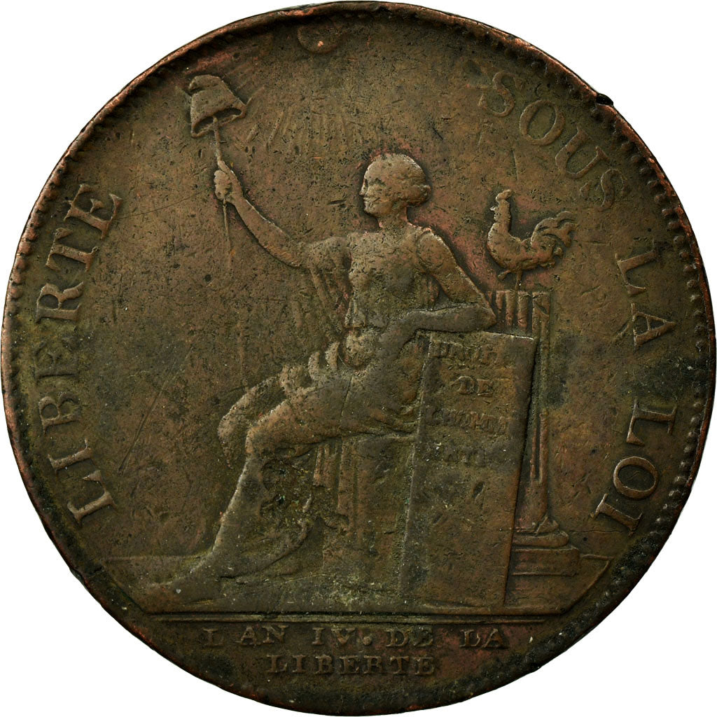 Coin, France, 2 Sols, 1792, VF(20-25), Bronze, KM:Tn25, Brandon:222