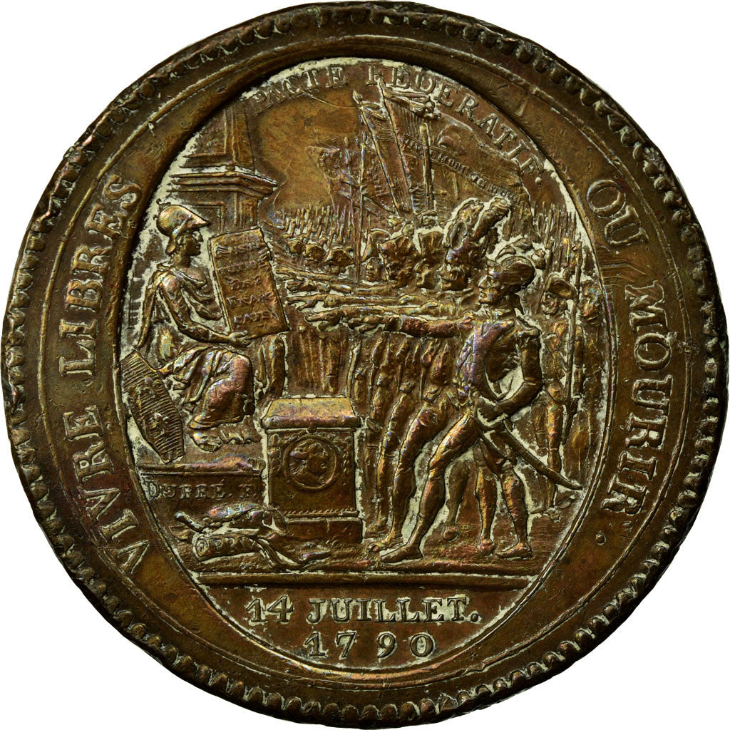 Monnaie, France, Monneron, 5 Sols, 1790, Paris, TB+, Bronze