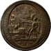 Moeda, França, Monneron, 5 Sols, 1790, Paris, AU(50-53), Bronze