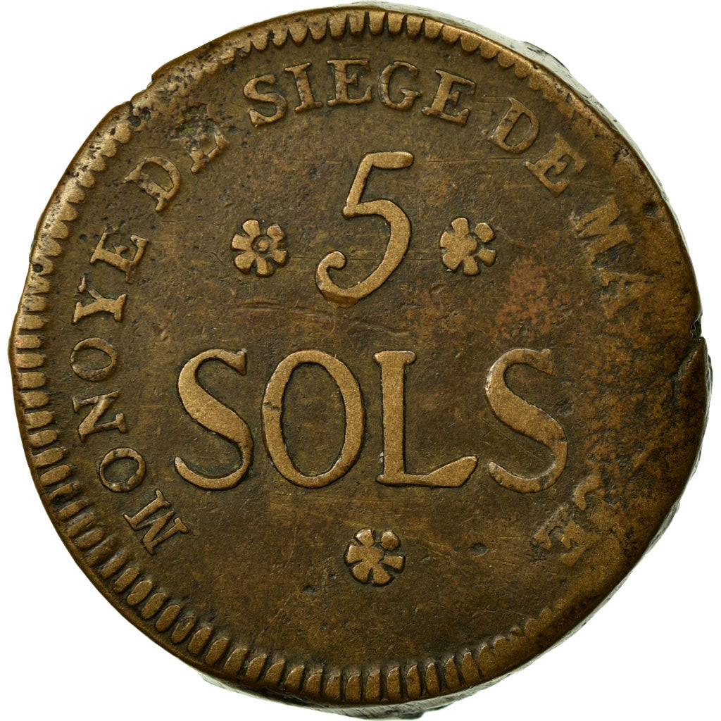Coin, German States, MAINZ, Friedrich Karl Josef, 5 Sols, 1793, Mayence