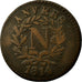 Moeda, França, 5 Centimes, 1814, Anvers, VF(20-25), Bronze, Gadoury:129d