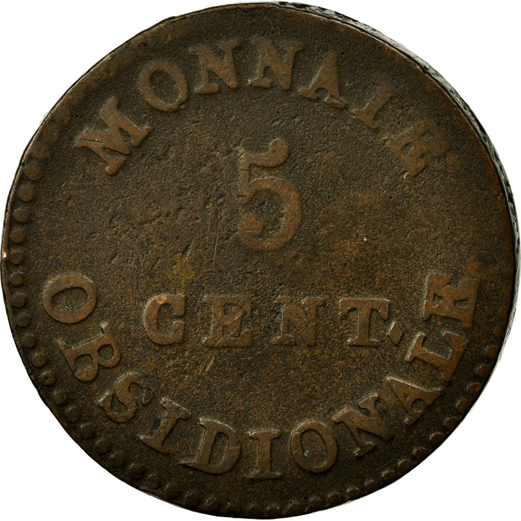 Coin, France, 5 Centimes, 1814, Anvers, VF(20-25), Bronze, Gadoury:129d