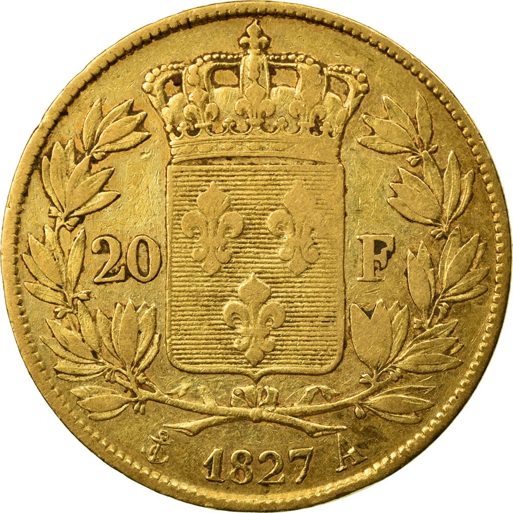 Monnaie, France, Charles X, 20 Francs, 1827, Paris, TB, Or, Gadoury:1029