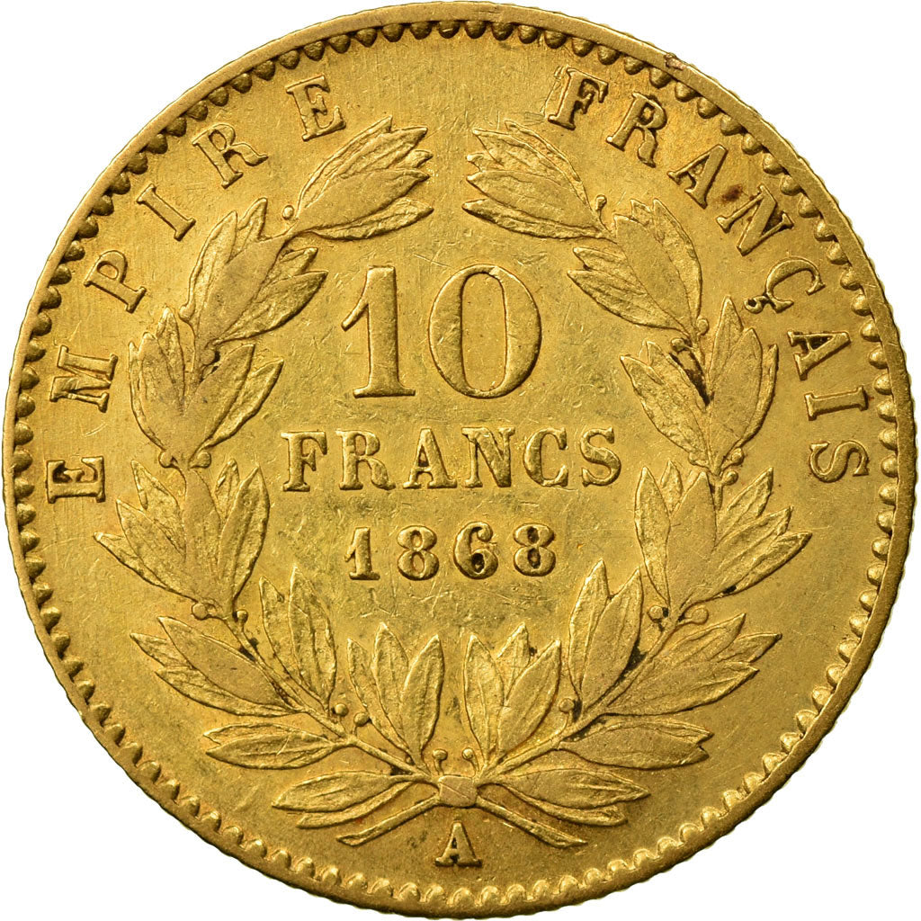 Monnaie, France, Napoleon III, Napoléon III, 10 Francs, 1868, Paris, TB+, Or
