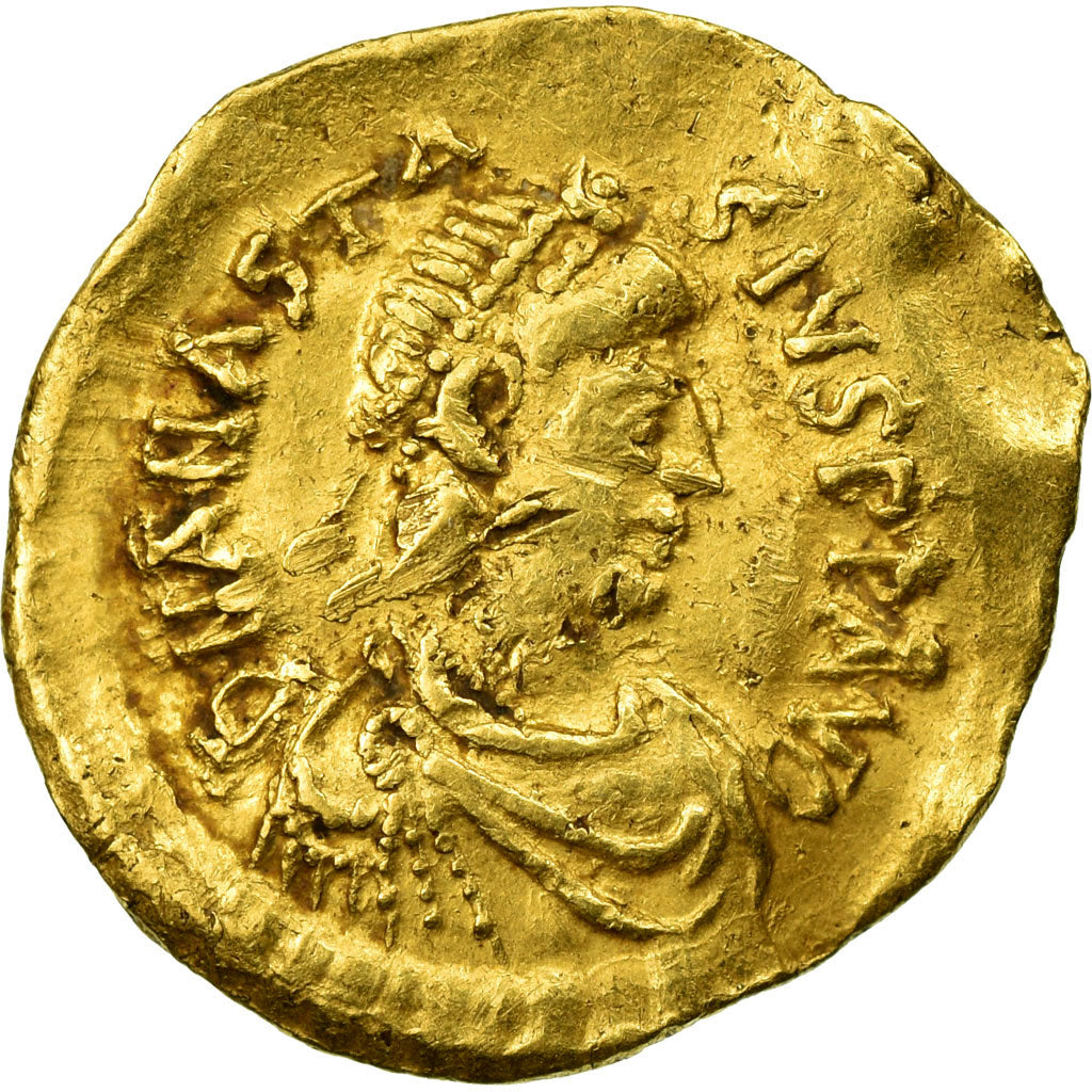 Monnaie, Anastase Ier, Tremissis, 491-518 AD, Constantinople, TTB, Or, Sear:8a