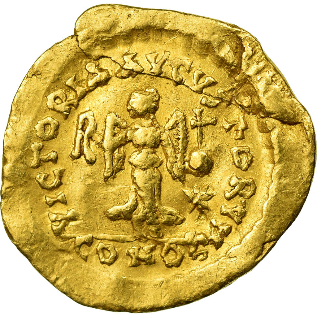 Coin, Leo I, Tremissis, 471-473, Constantinople, EF(40-45), Gold, RIC:635a