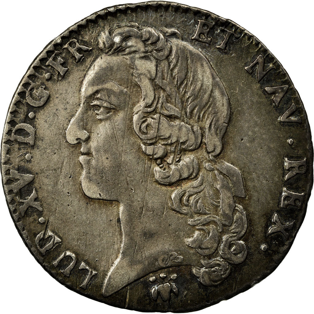 Münze, Frankreich, Louis XV, 1/5 Écu au bandeau, 24 Sols, 1/5 ECU, 1759