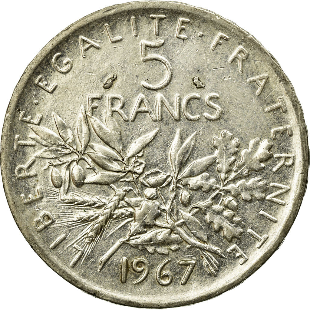 Monnaie, France, Semeuse, 5 Francs, 1967, Paris, TTB+, Argent, Gadoury:770