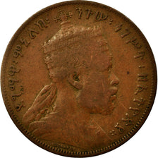 Coin, Ethiopia, Menelik II, 1/100 Birr, Matonya, 1897, Paris, VF(20-25), Copper