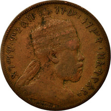 Coin, Ethiopia, Menelik II, 1/100 Birr, Matonya, 1897, Paris, VF(30-35), Copper
