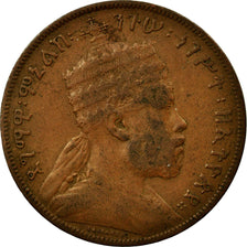 Coin, Ethiopia, Menelik II, 1/100 Birr, Matonya, 1897, Paris, VF(30-35), Copper