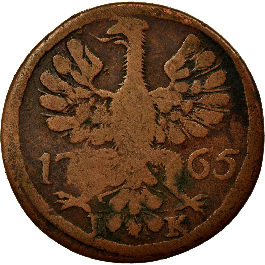 Coin, German States, AACHEN, 12 Heller, 1765, Achen, VF(20-25), Copper, KM:51