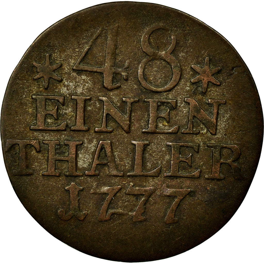 Coin, German States, PRUSSIA, Friedrich II, 1/48 Thaler, 1/2 Groschen, 1777