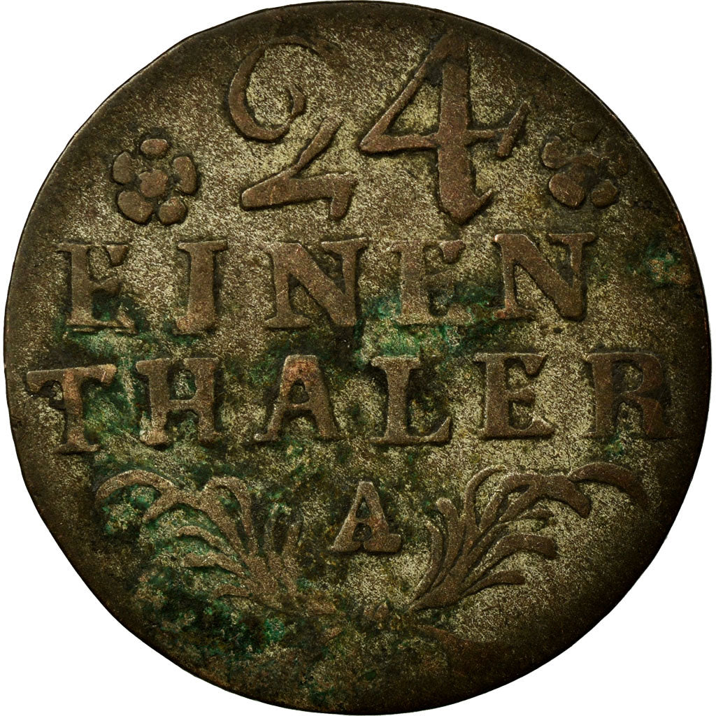 Coin, German States, PRUSSIA, Friedrich II, 1/24 Thaler, 1783, VF(30-35)