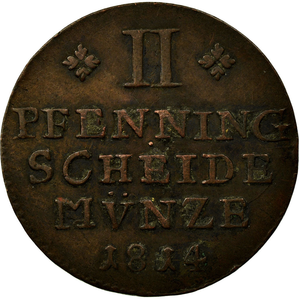 Moneta, Stati tedeschi, BRUNSWICK-WOLFENBUTTEL, Fredrich Wilhelm, 2 Pfennige
