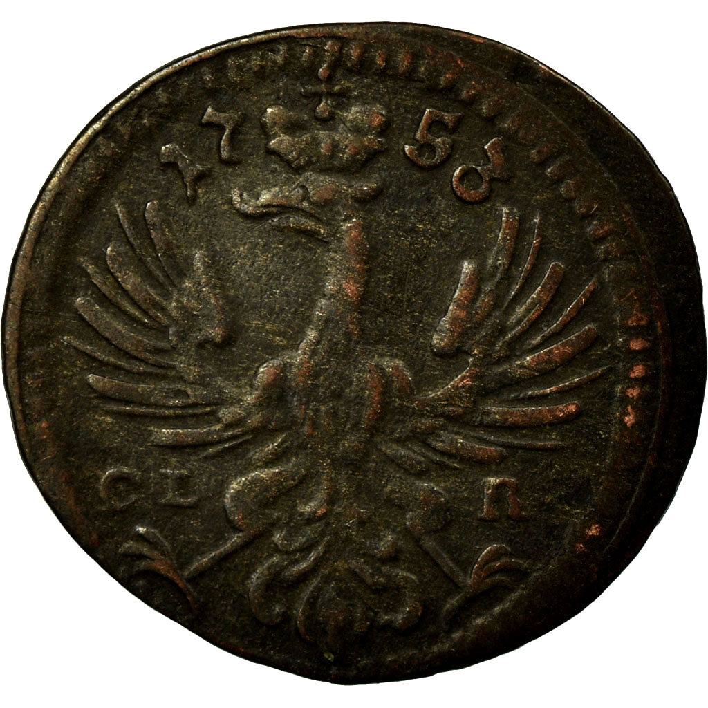 Moneda, Estados alemanes, BRANDENBURG-BAYREUTH, Friedrich, Pfennig, 1753, MBC+