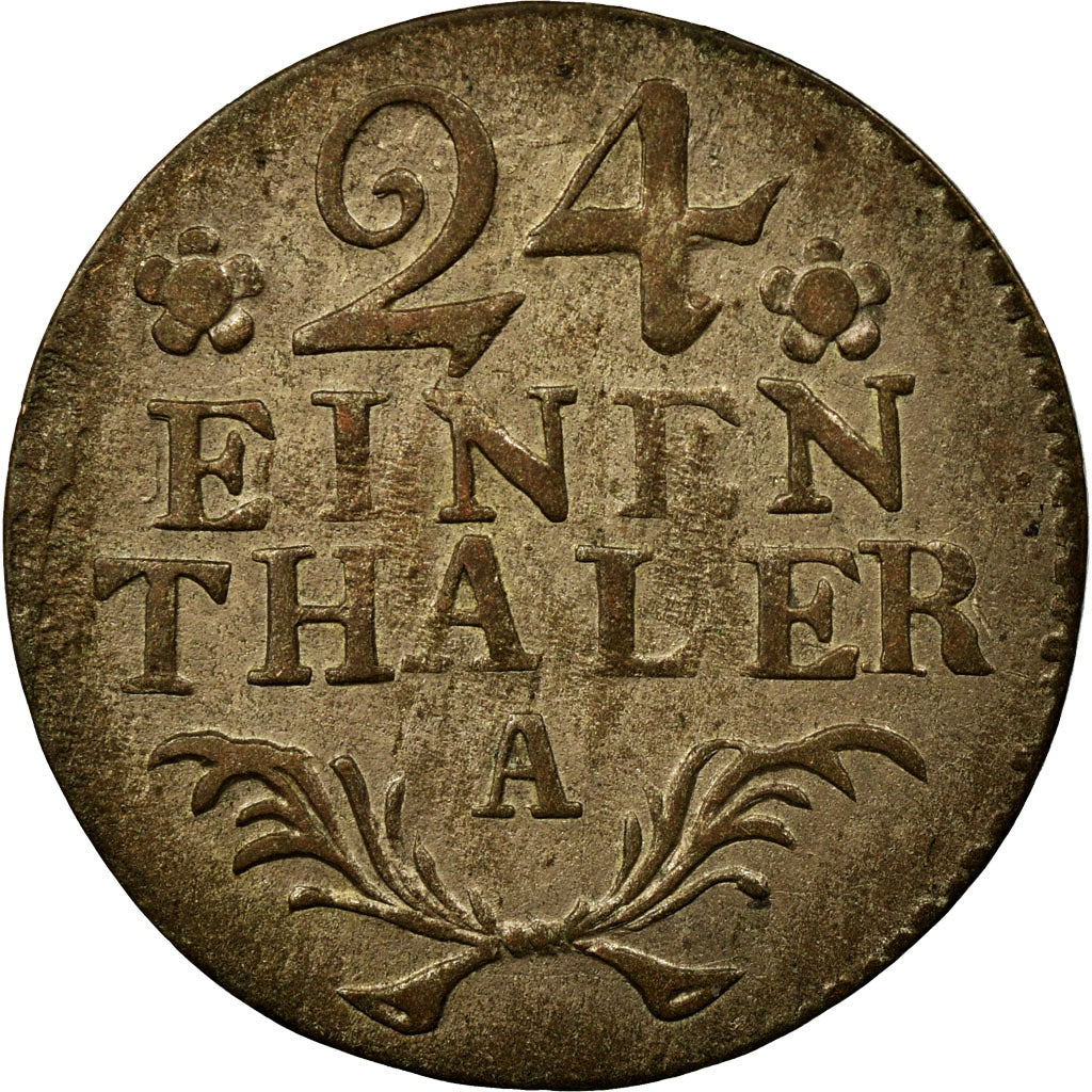 Coin, German States, PRUSSIA, Friedrich II, 1/24 Thaler, 1783, AU(50-53)