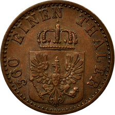 Coin, German States, PRUSSIA, Wilhelm I, Pfennig, 1871, AU(50-53), Copper
