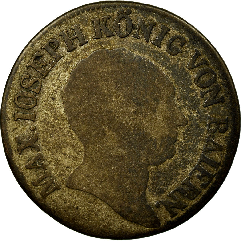 Coin, German States, BAVARIA, Maximilian IV, Josef, 6 Kreuzer, 1824, Munich